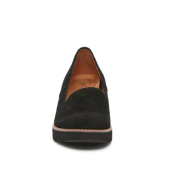 NEW VIONIC women's willa wedge shoes in black suede - Picture 2 of 6